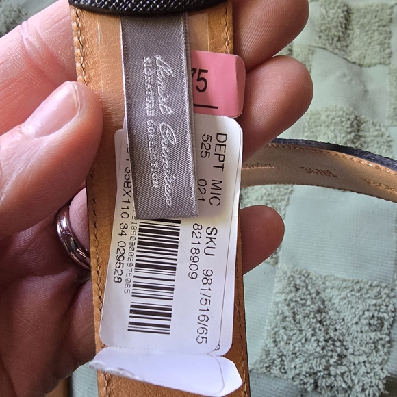 Daniel Cremieux Black Leather Belt with Silver Buckle - Picture 4 of 6